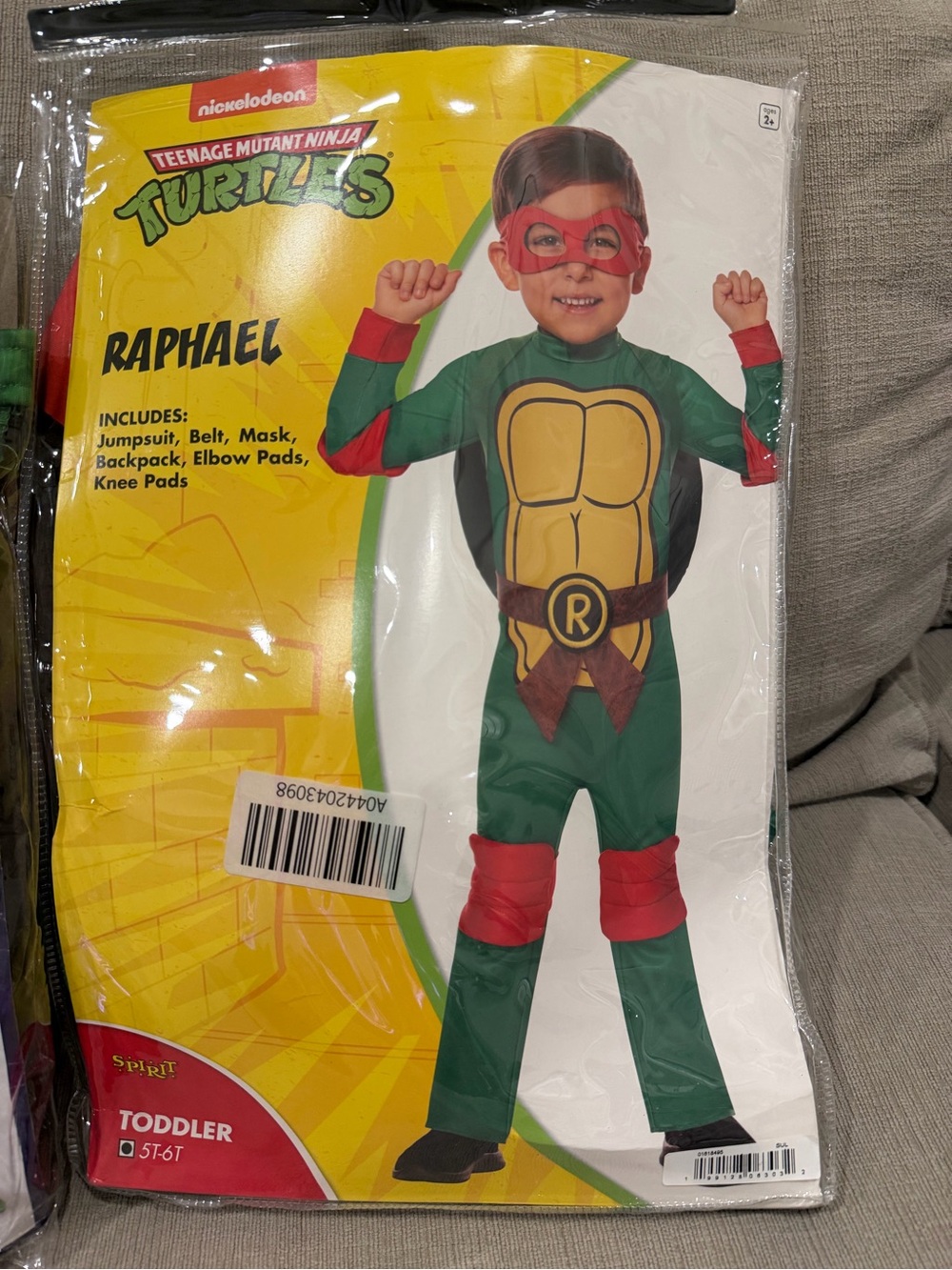 Nickelodeon Teenage Mutant Ninja Turtles Raphael Toddler Costume - Green & Red